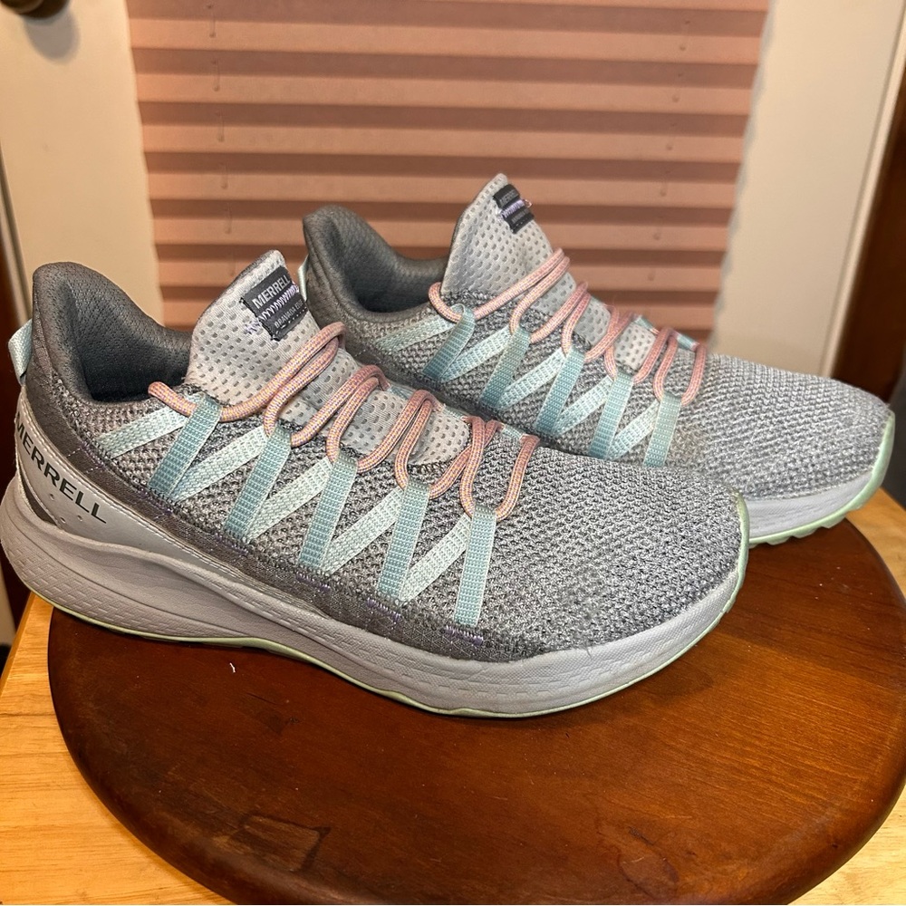 Merrell Bravada Edge Womens 9.5W Lightweight Knit Trail Hiking Walking Shoe Gray
